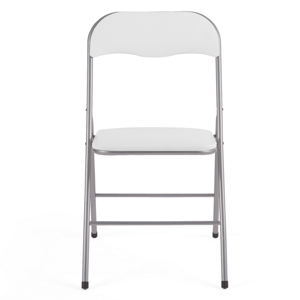 ID MARKET Lot de 6 chaises pliantes KITY blanches en PU