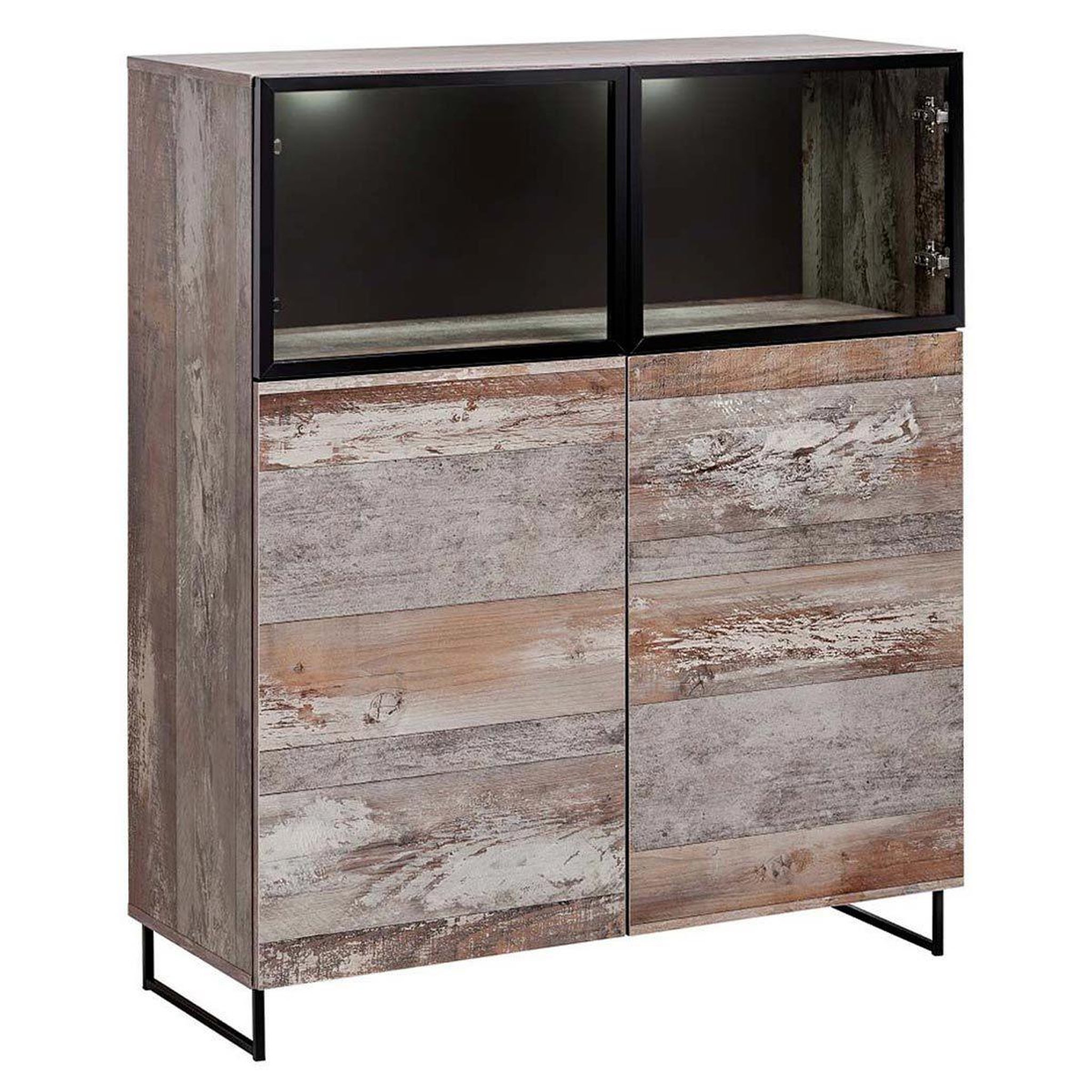 Paris Prix Buffet design 2 portes  plank  120cm naturel