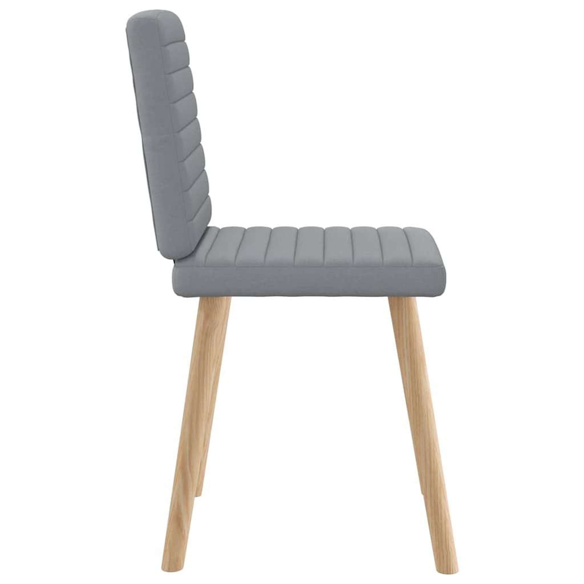 Voir la diapositive 5 : VIDAXL Chaises a manger lot de 6 gris clair tissu