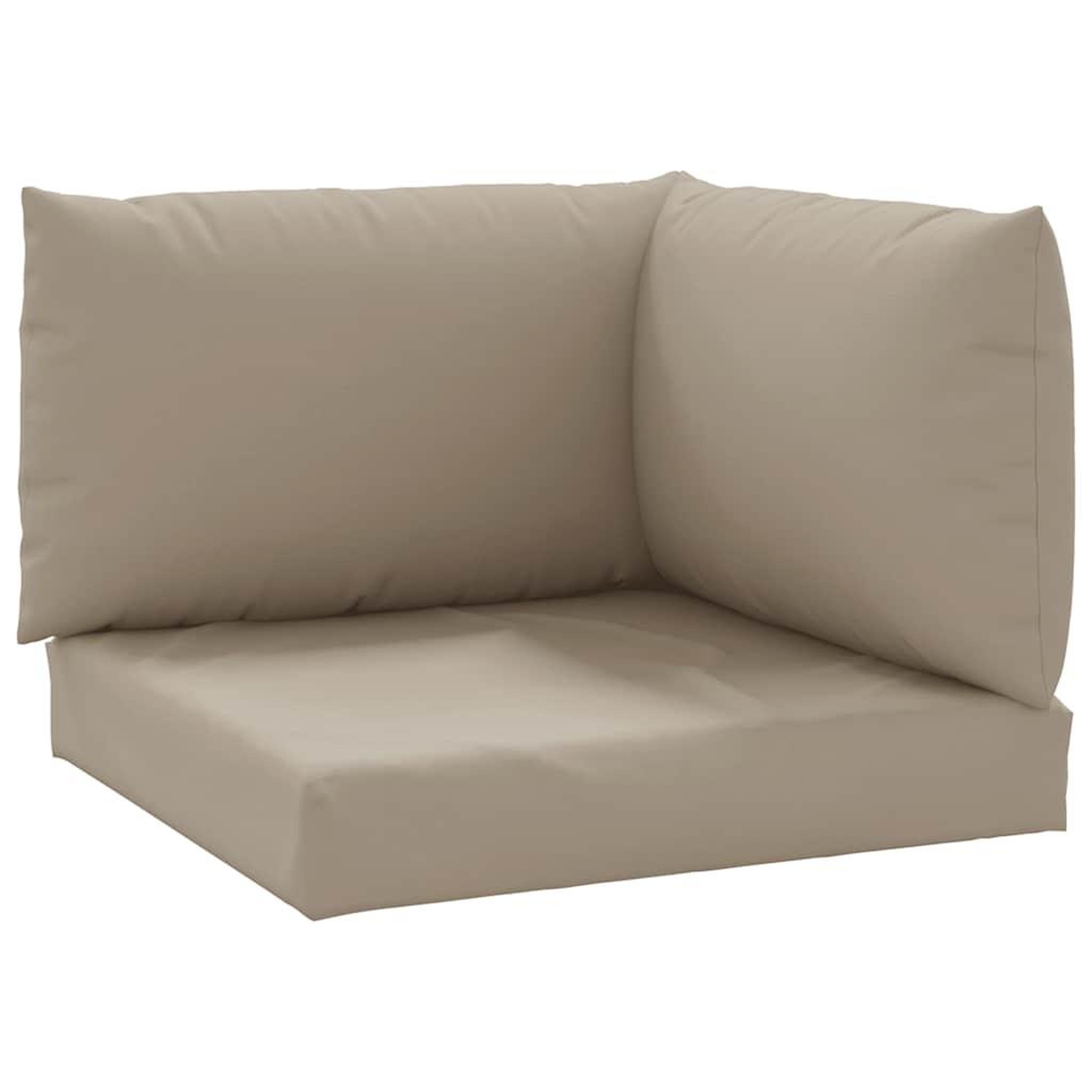 Voir la diapositive 2 : VIDAXL Coussins de palette lot de 3 taupe tissu oxford