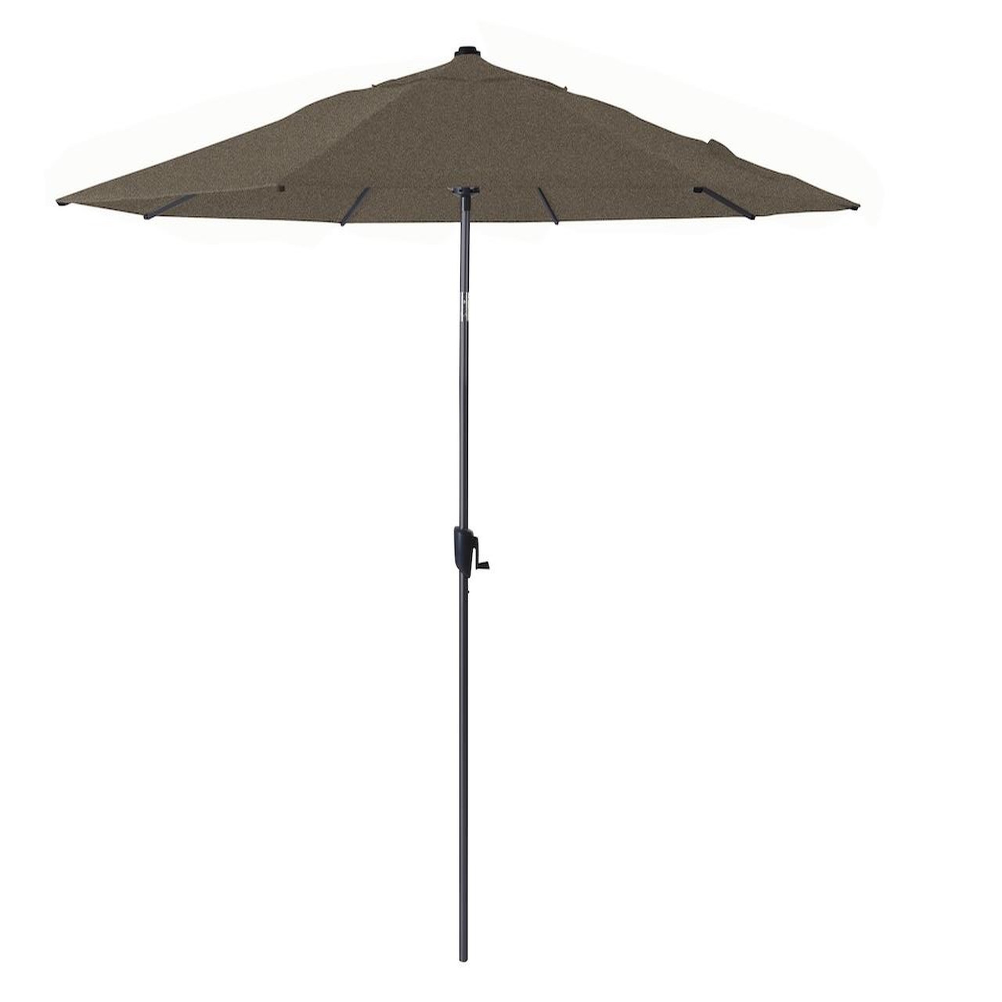 Proloisirs Parasol droit en aluminium inclinable avec manivelle - Ø300 cm - Coloris chiné naturel