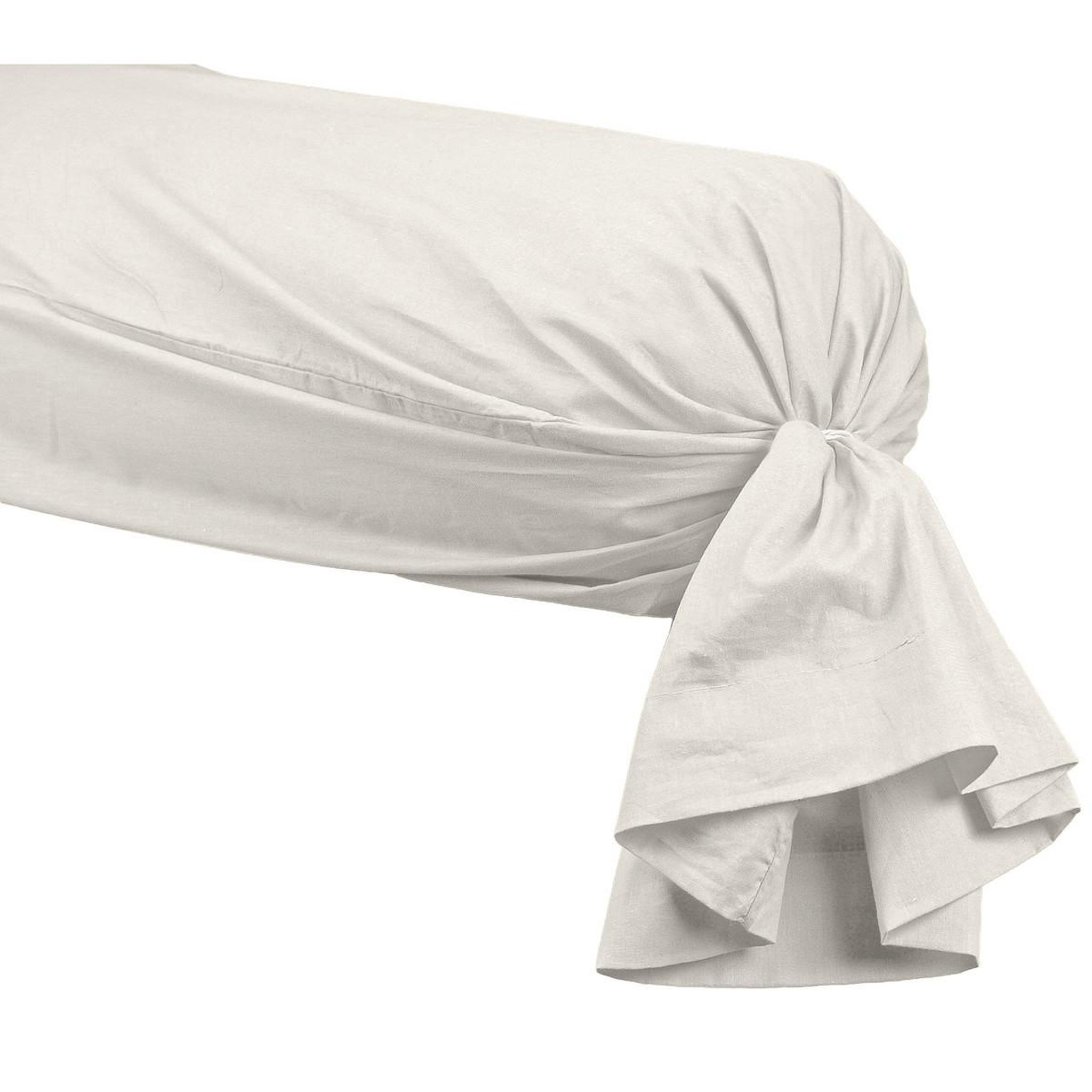 Sensei Maison Taie de traversin en percale de coton SOFT PERCALE - 45x185 cm. Coloris disponibles : Gris, Orange, Marron, Rouge, Bleu, Blanc, Beige, Vert, Rose, Violet