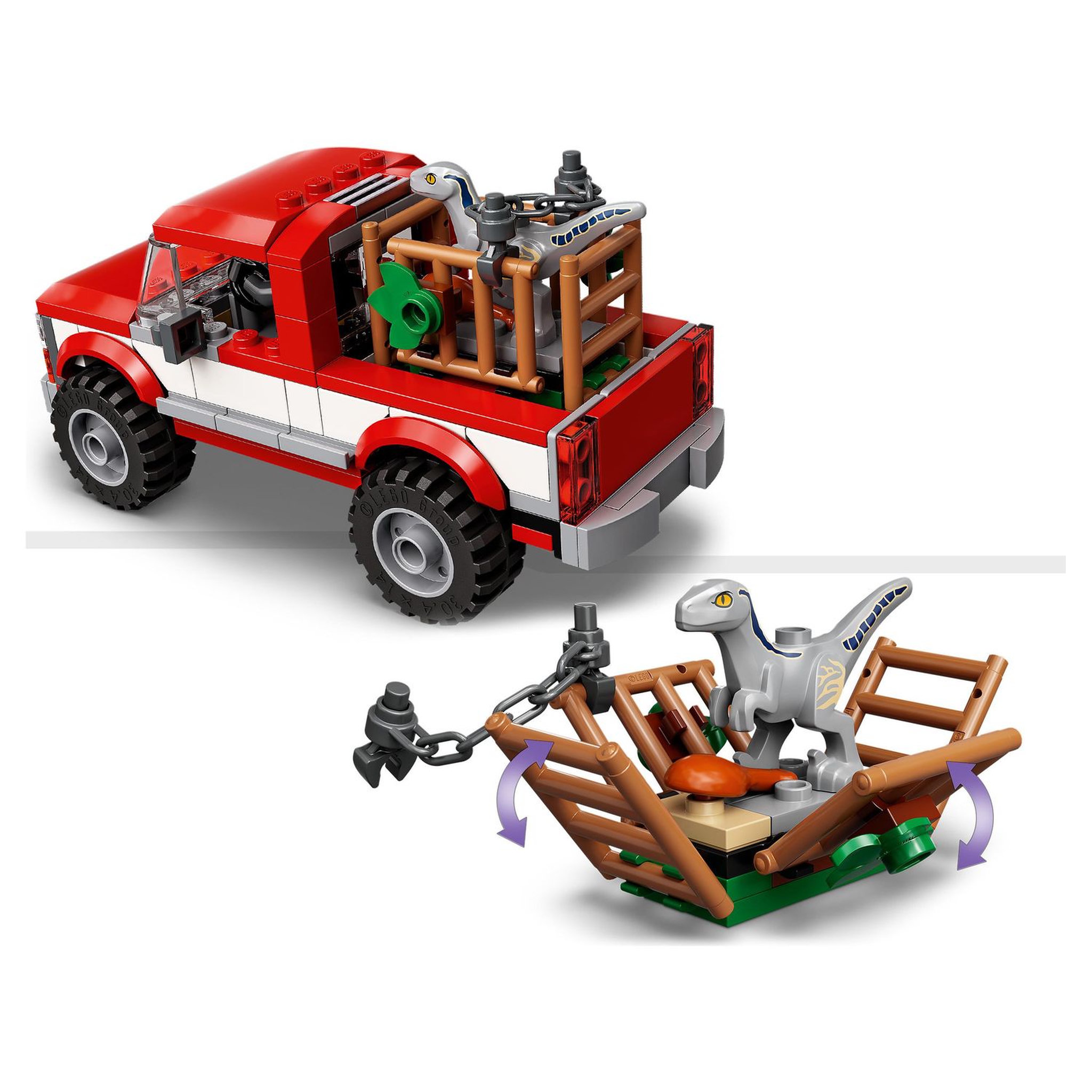 Voir la diapositive 6 : LEGO Jurassic World 76946 La Capture des Vélociraptors Beta et Blue