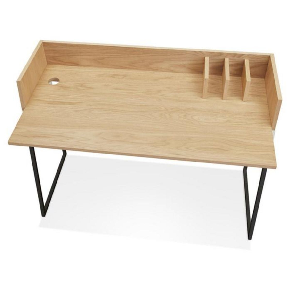 Paris Prix Bureau Design  Zélana  120cm Naturel & Noir