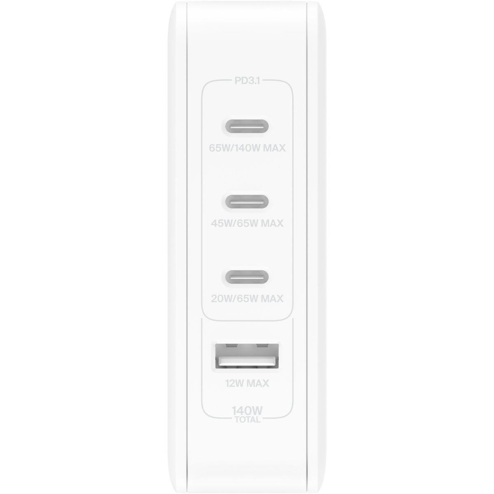 Voir la diapositive 4 : Belkin Chargeur secteur 4 ports 140W UK+EU+US plug