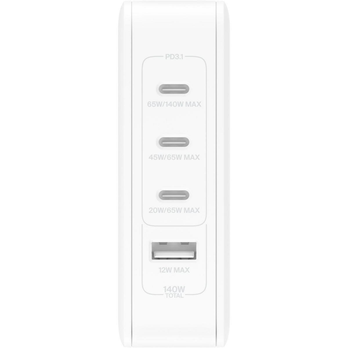 Belkin Chargeur secteur 4 ports 140W UK+EU+US plug