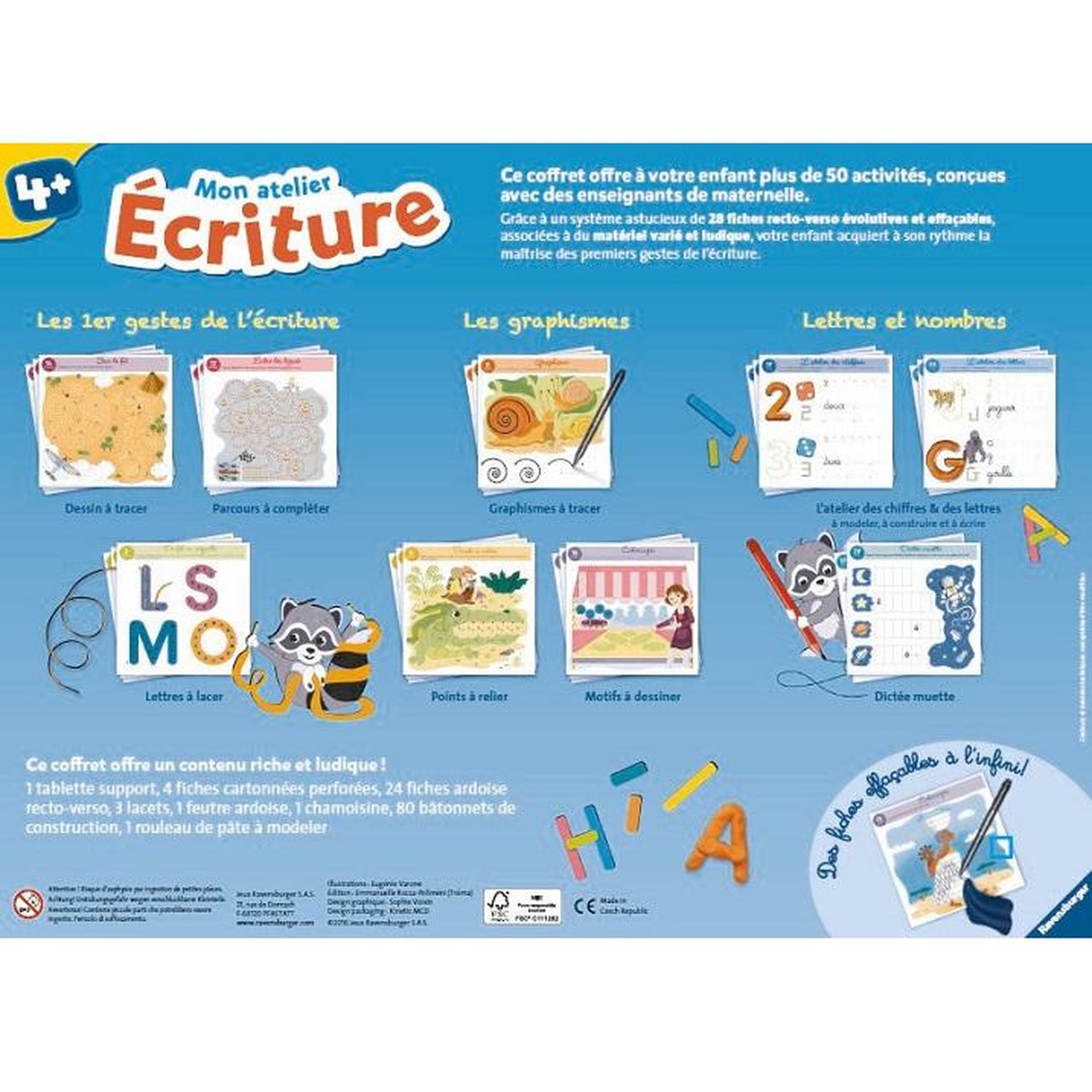 Voir la diapositive 2 : RAVENSBURGER Coffret d'activités Mon Atelier Ecriture