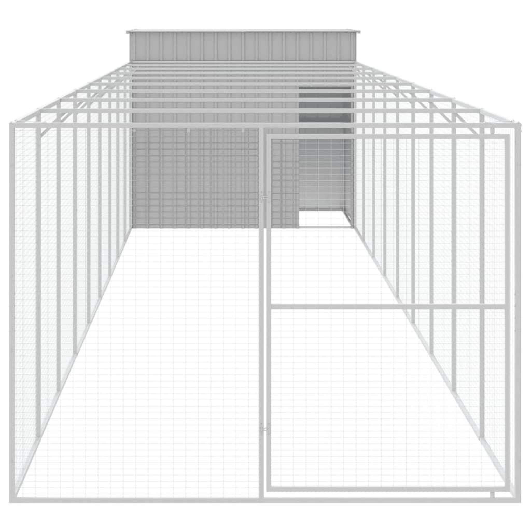 Voir la diapositive 3 : VIDAXL Niche pour chien avec cour gris clair 214x1069x181 cm