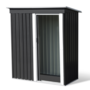Voir la diapositive 4 : ID MARKET Abri de jardin 1,3 m² gris en acier galvanisé