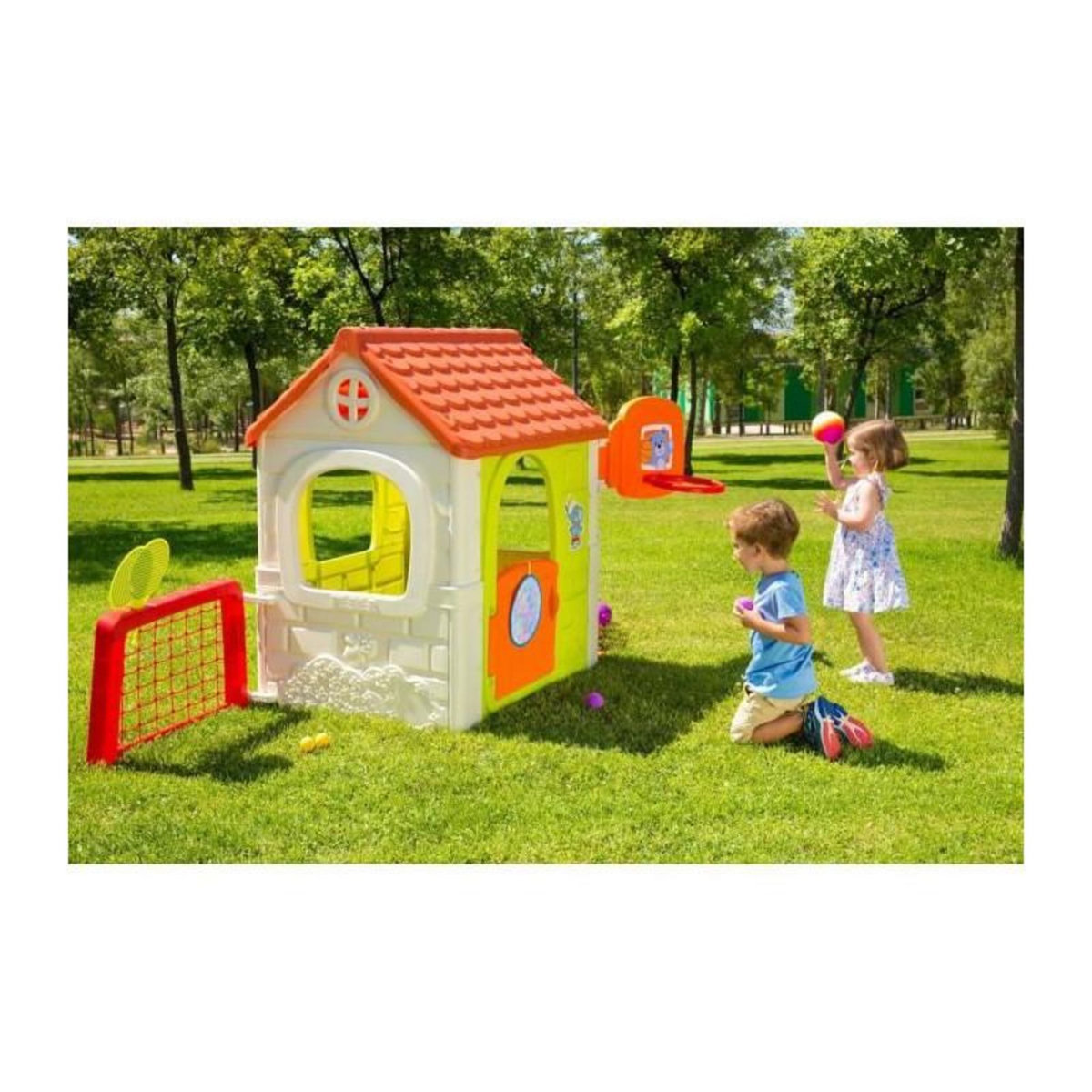 FEBER FEBER - Maison de jeu avec 6 activités sportives inclues et accessoires