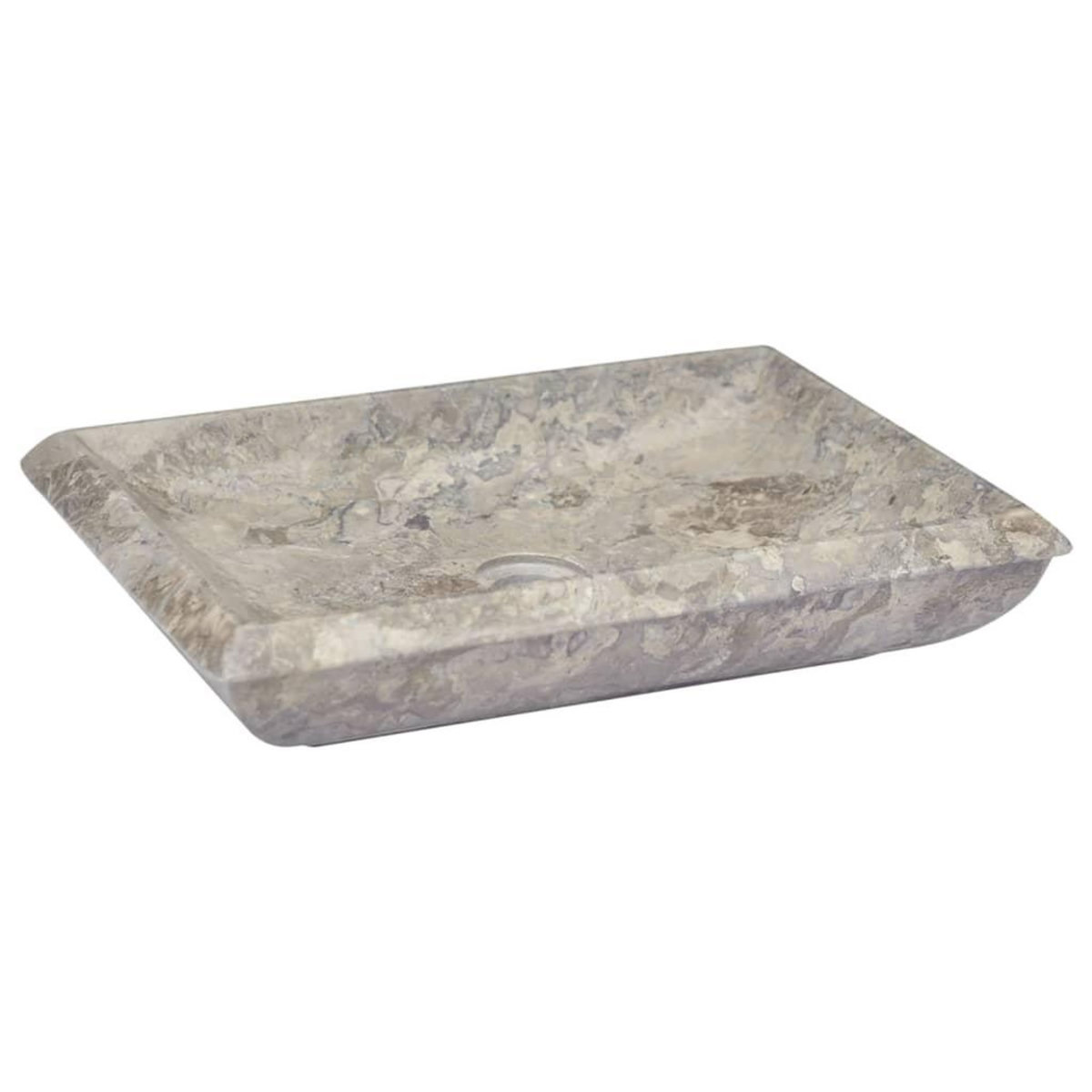 VIDAXL Lavabo Gris 50x35x10 cm Marbre