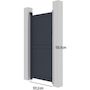 Voir la diapositive 3 : Habitat et Jardin Portillon aluminium  Maurice  - 101.2 x 155.9 cm - Gris