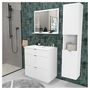 Voir la diapositive 1 : Ensemble de salle de bain meuble sous vasque 3 tiroirs + vasque + miroir + colonne FARO