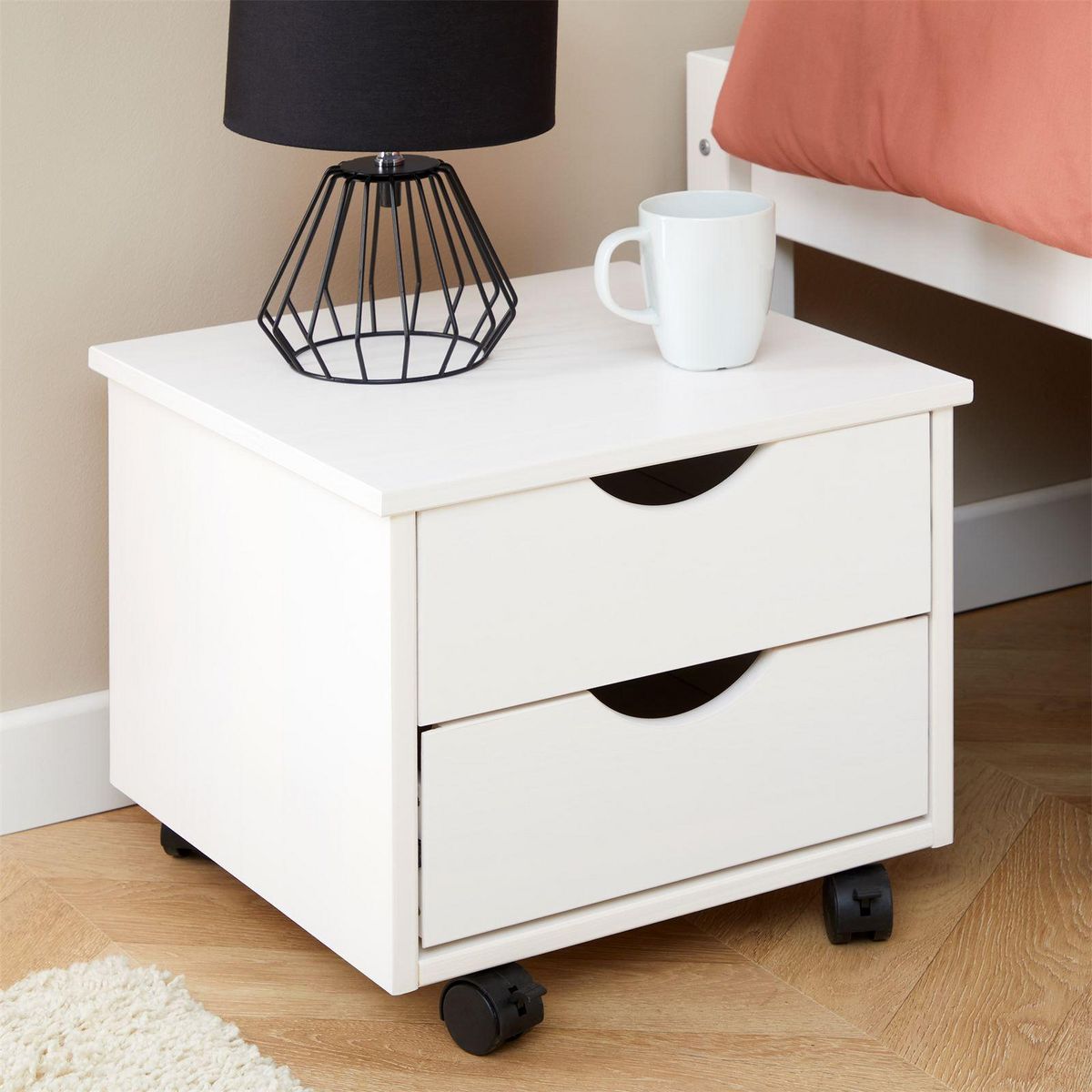 IDIMEX Lit fonctionnel SABRINA 90x190 cm, en pin massif