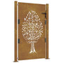 Voir la diapositive 2 : VIDAXL Portail de jardin 105x130 cm acier corten conception de l'arbre