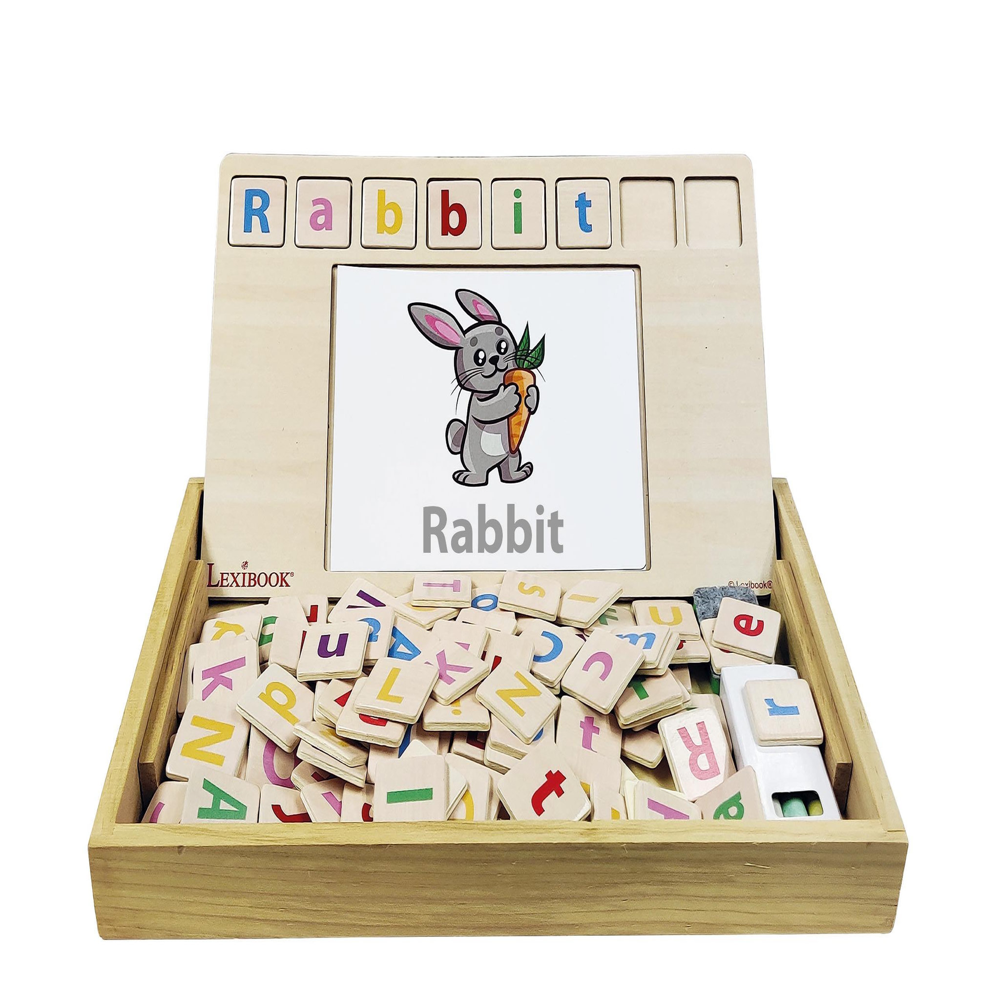 Voir la diapositive 3 : Lexibook Bio Toys L'Ecole des Mots bilingue Anglais-Espagnol - Jeu en Bois