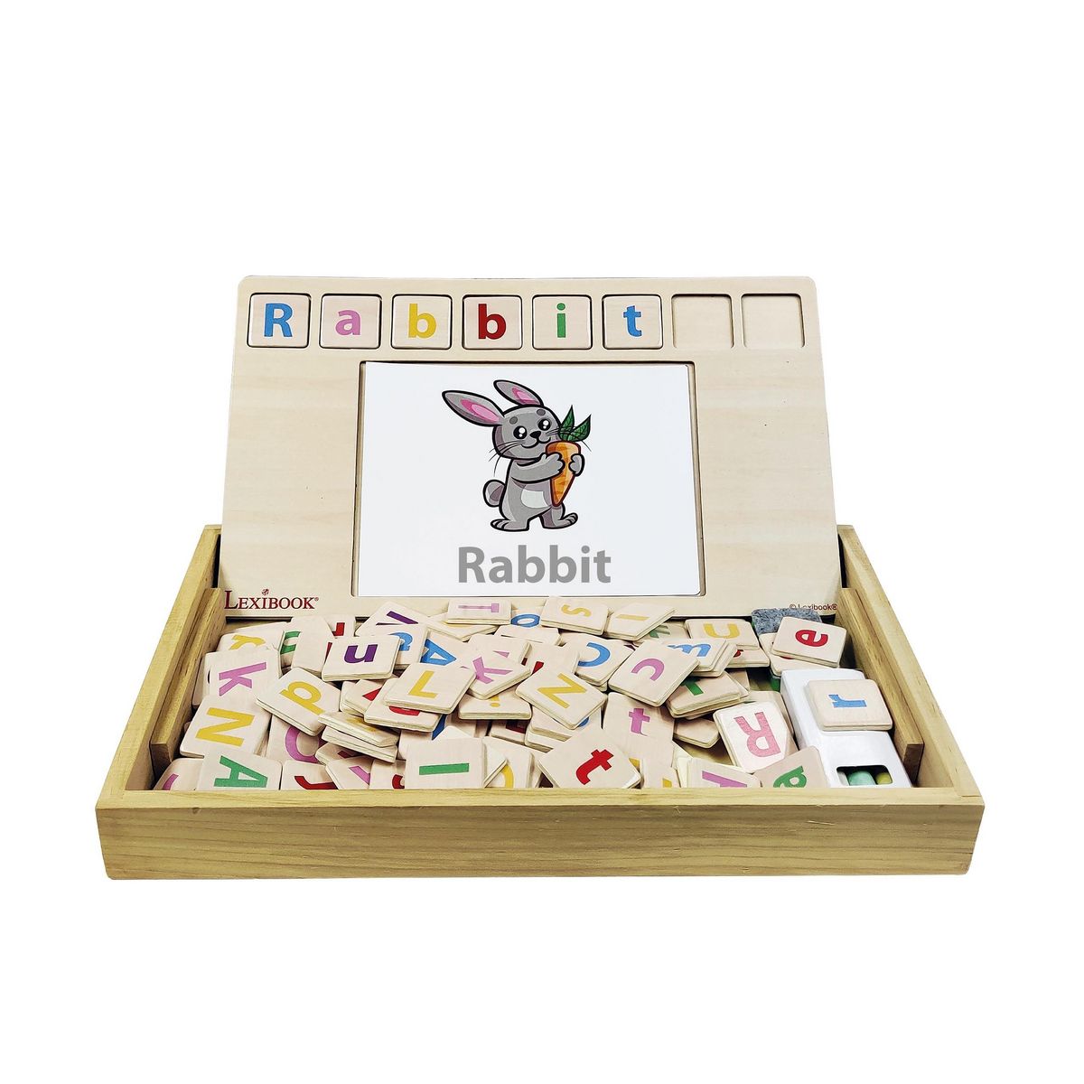 Lexibook Bio Toys L'Ecole des Mots bilingue Anglais-Espagnol - Jeu en Bois
