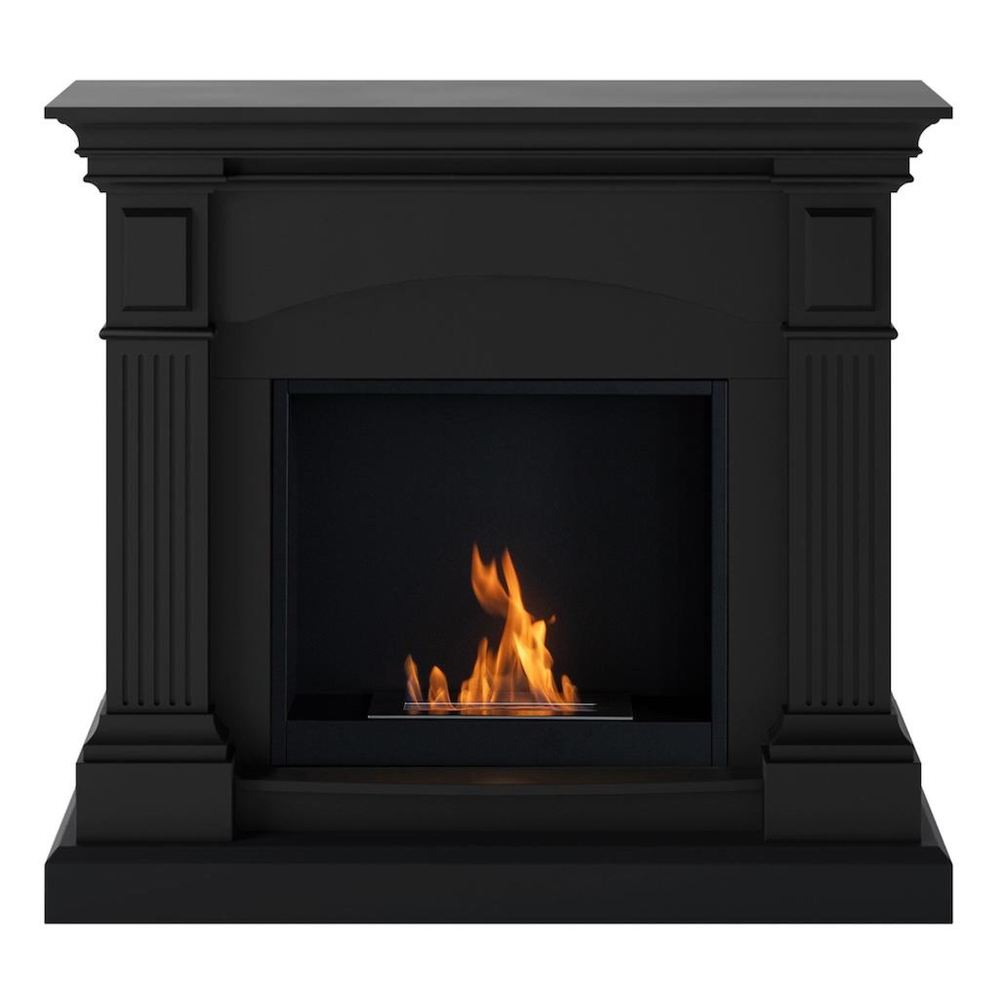 CENTRALE BRICO Cheminée bioéthanol - FreeFlame MAGNA - flamme réelle sans conduit - noire