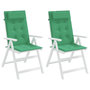 Voir la diapositive 4 : VIDAXL Coussins de chaise a dossier haut lot de 2 vert tissu oxford