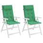 Voir la diapositive 4 : VIDAXL Coussins de chaise a dossier haut lot de 2 vert tissu oxford