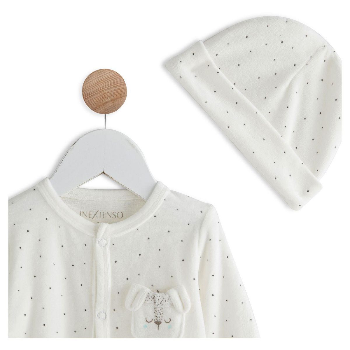 IN EXTENSO Dors bien de naissance + bonnet bébé fille