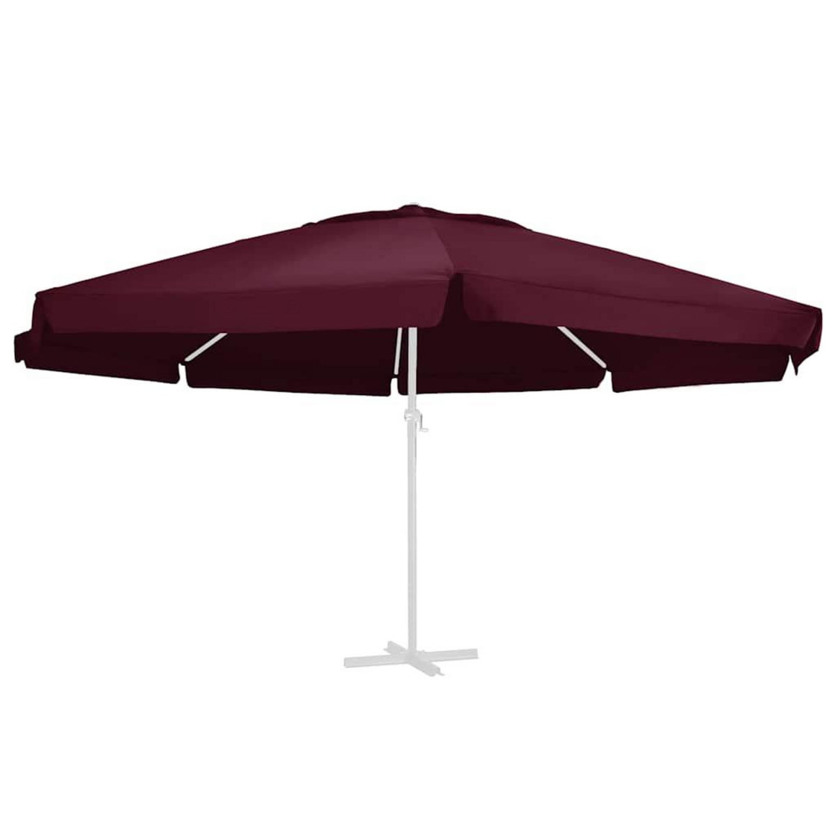 VIDAXL Tissu de remplacement pour parasol d'exterieur Bordeaux 610 cm