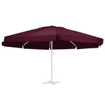 VIDAXL Tissu de remplacement pour parasol d'exterieur Bordeaux 610 cm