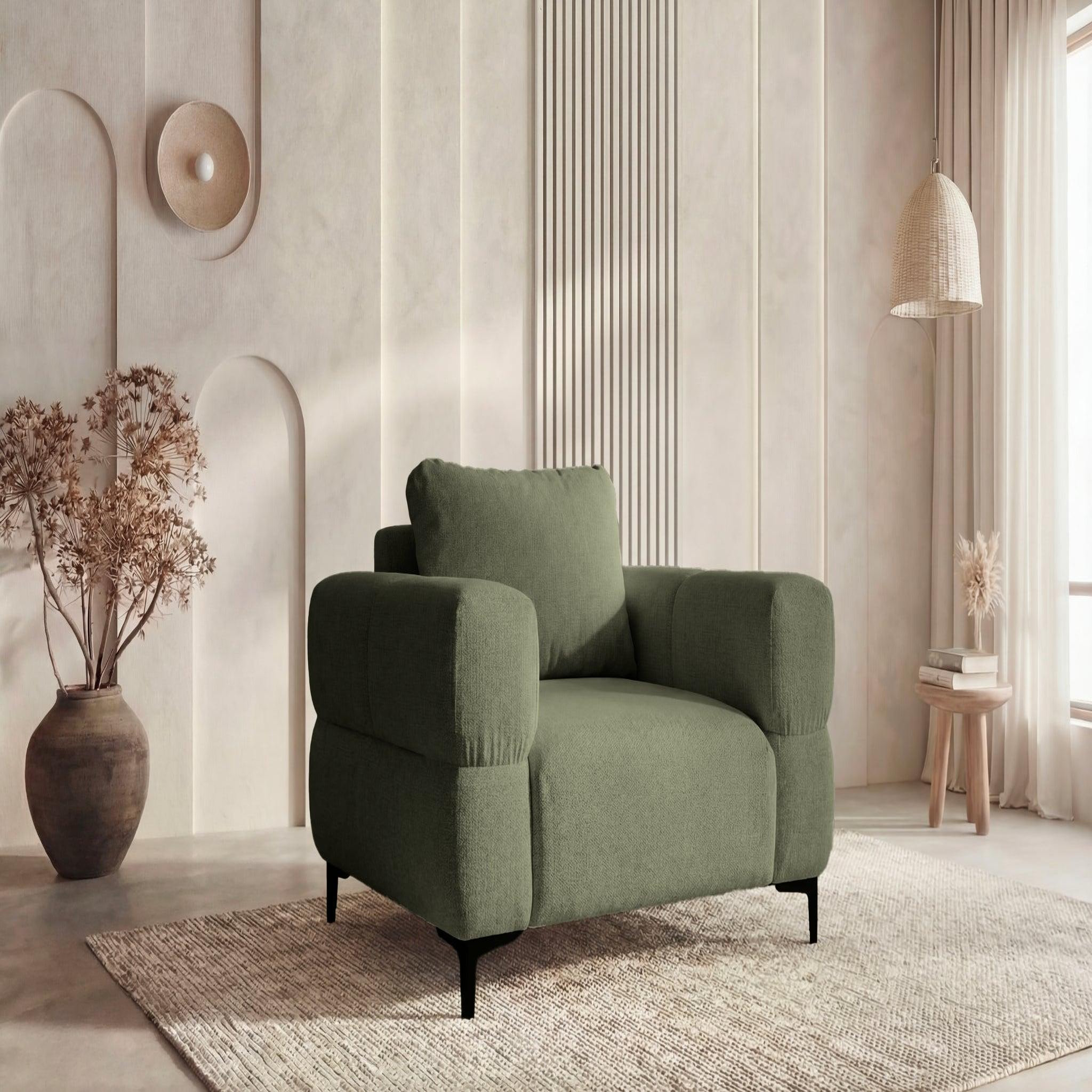 Voir la diapositive 2 : CASANOVA PARIS Elton - fauteuil en tissu lisse