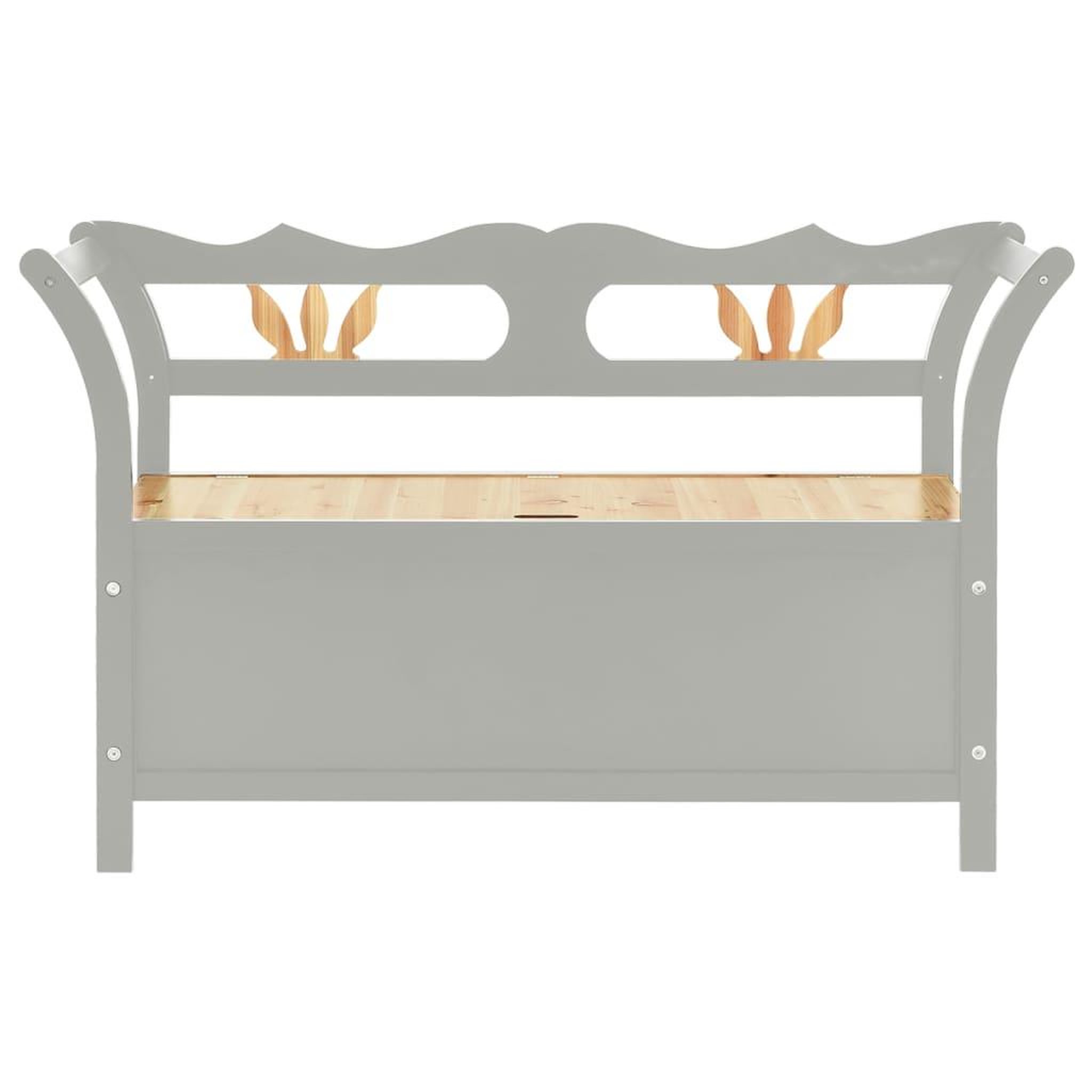 Voir la diapositive 3 : VIDAXL Banc Gris 107x45x75,5 cm Bois de sapin solide