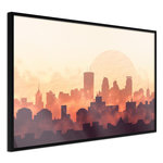 Paris Prix Affiche Murale Encadrée  Melancholy of Sunset. Coloris disponibles : Noir, Jaune