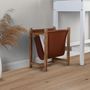 Voir la diapositive 2 : VS VENTA-STOCK Porte-revues Bento en cuir synthétique et bois naturel