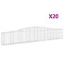 Voir la diapositive 2 : VIDAXL Paniers a gabions arques 20 pcs 400x30x60/80 cm Fer galvanise