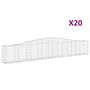 Voir la diapositive 2 : VIDAXL Paniers a gabions arques 20 pcs 400x30x60/80 cm Fer galvanise