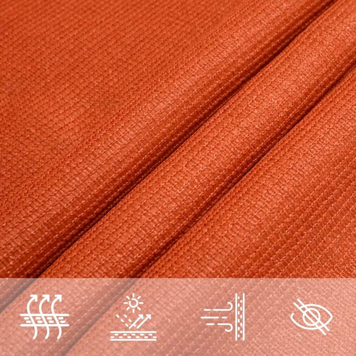 VIDAXL Voile d'ombrage 160 g/m^2 Orange 2,5x5 m PEHD