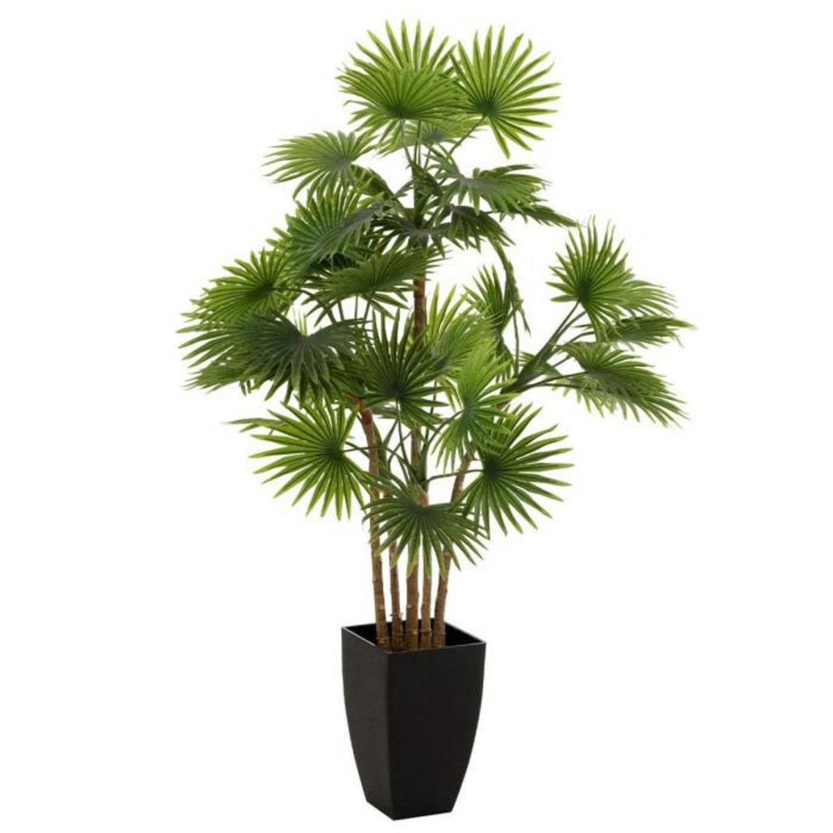 Paris Prix Plante Artificielle  Palmier en Pot  105cm Vert & Noir