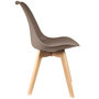 Voir la diapositive 4 : Paris Prix Lot de 4 Chaises Scandinave  Coquil  81cm Taupe