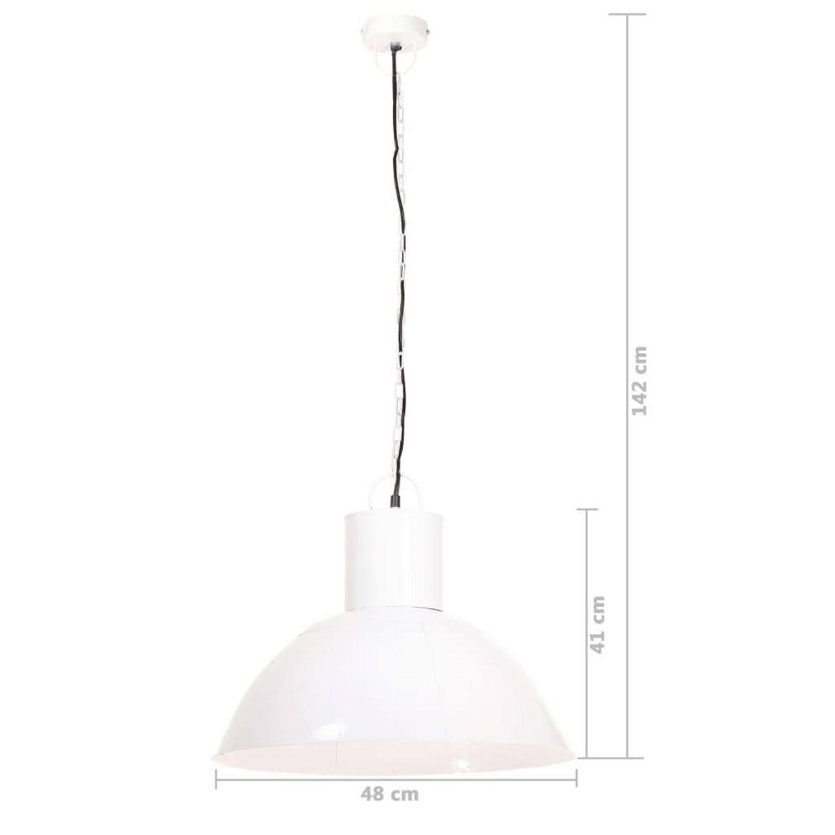 VIDAXL Lampe suspendue 25 W Blanc Rond 48 cm E27