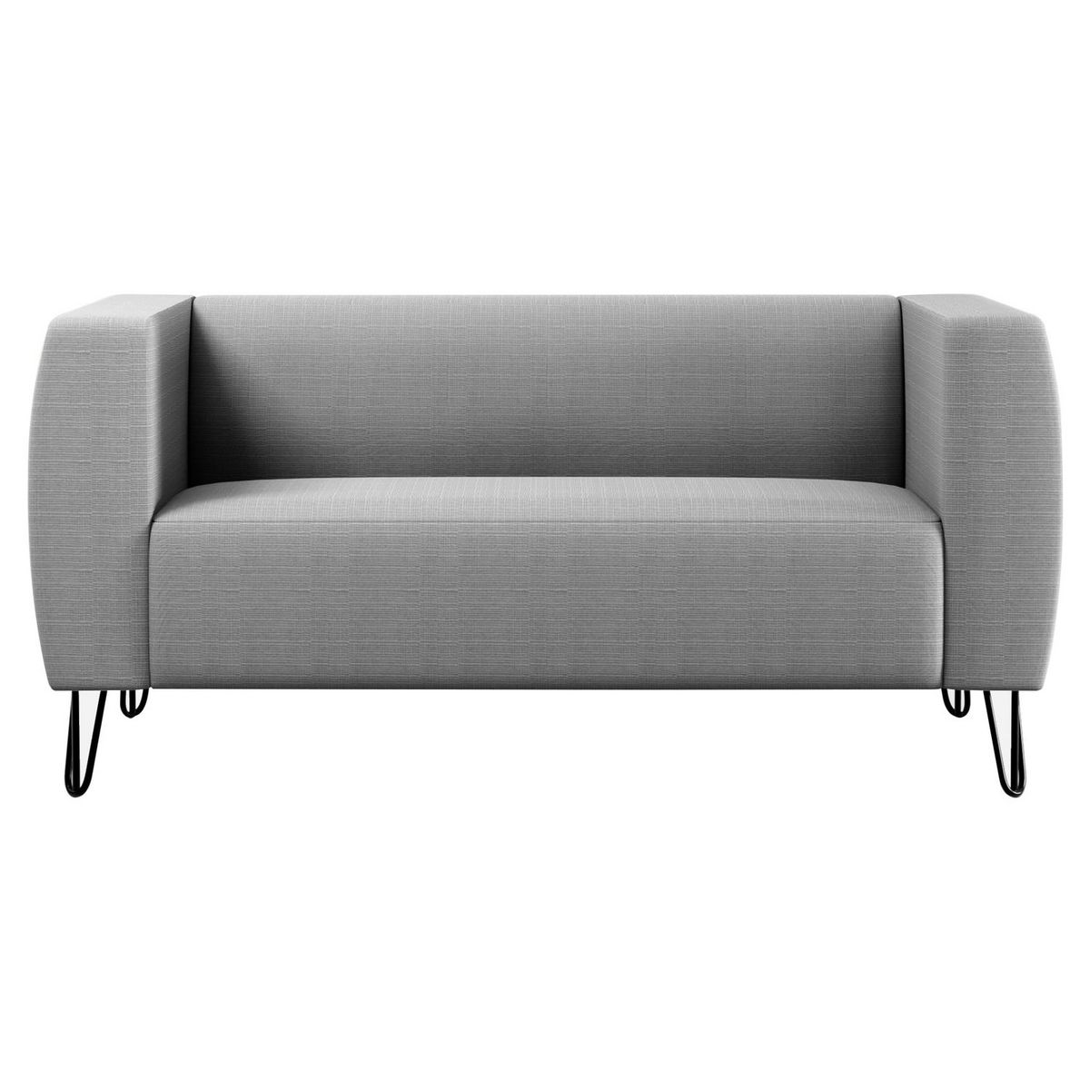 Canapé fixe 2 places pieds épingles tissu JULIO