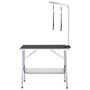 Voir la diapositive 3 : VIDAXL Table de toilettage reglable de chiens avec 2 boucles et panier