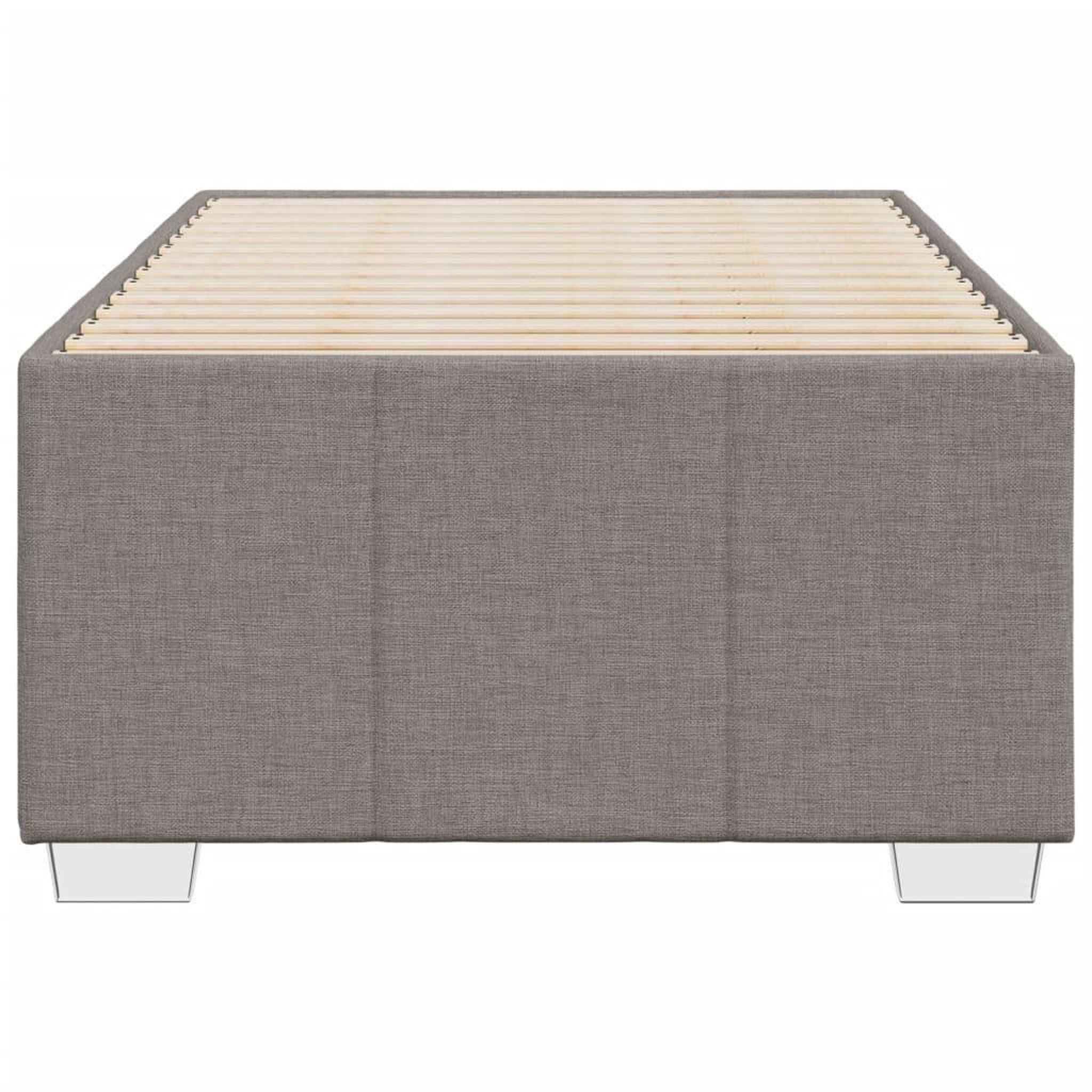Voir la diapositive 4 : VIDAXL Cadre de lit sans matelas taupe 90x200 cm tissu