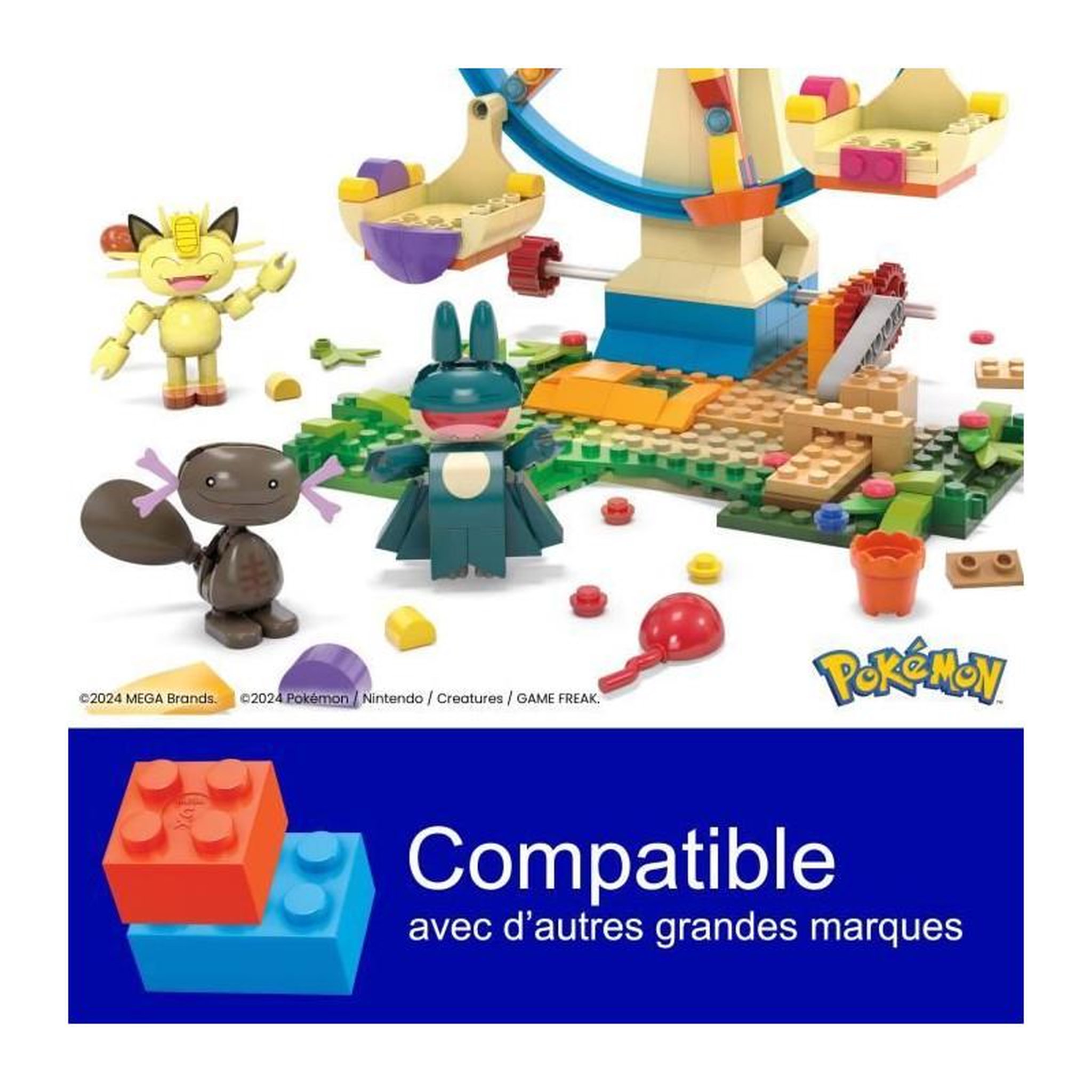 Voir la diapositive 3 : MEGA BLOKS MEGA Pokémon-Coffret La Grande Roue-Jouet a construire HXF80