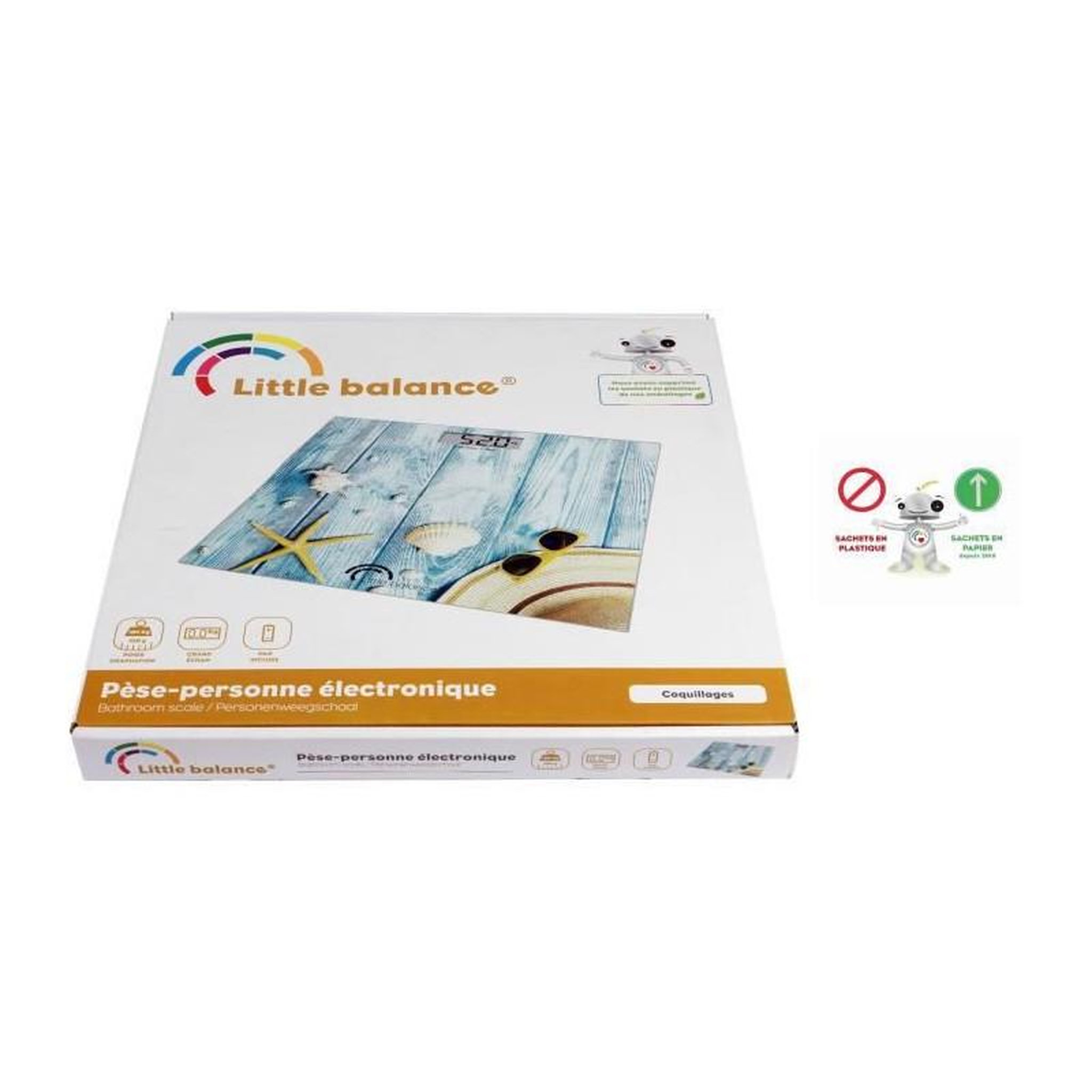 Voir la diapositive 3 : LITTLE BALANCE Pese personne coquillages 180kg 100g