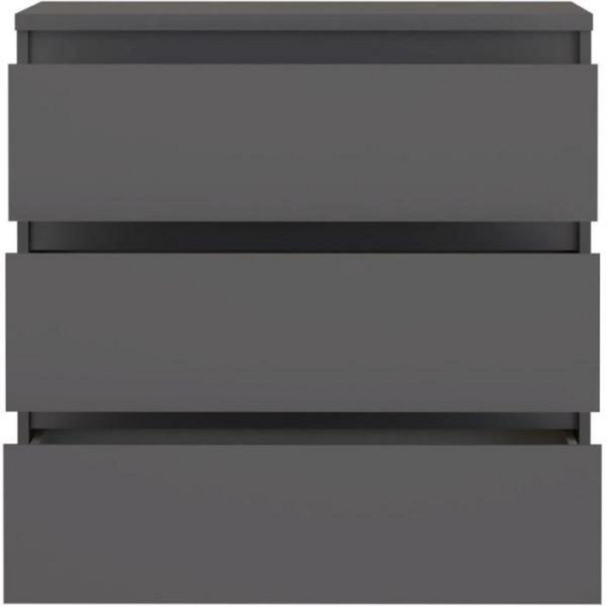 MARKET24 Commode - CHELSEA - 3 tiroirs - Anthracite - 77,2 x 42,2 x 79,9 cm