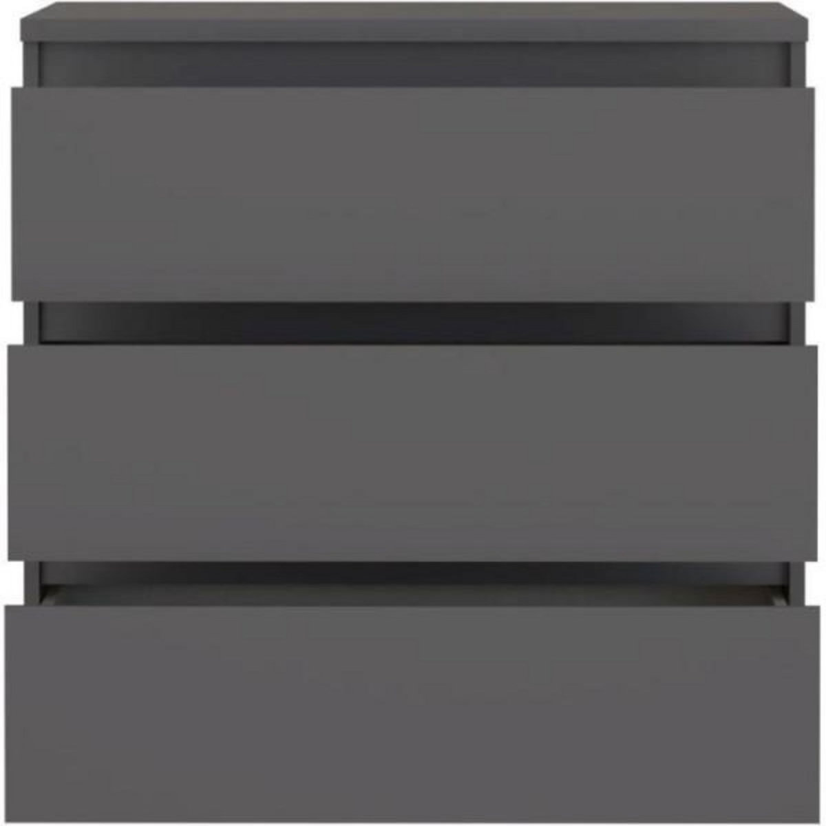 Commode - CHELSEA - 3 tiroirs - Anthracite - 77,2 x 42,2 x 79,9 cm