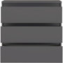 Voir la diapositive 4 : Commode - CHELSEA - 3 tiroirs - Anthracite - 77,2 x 42,2 x 79,9 cm