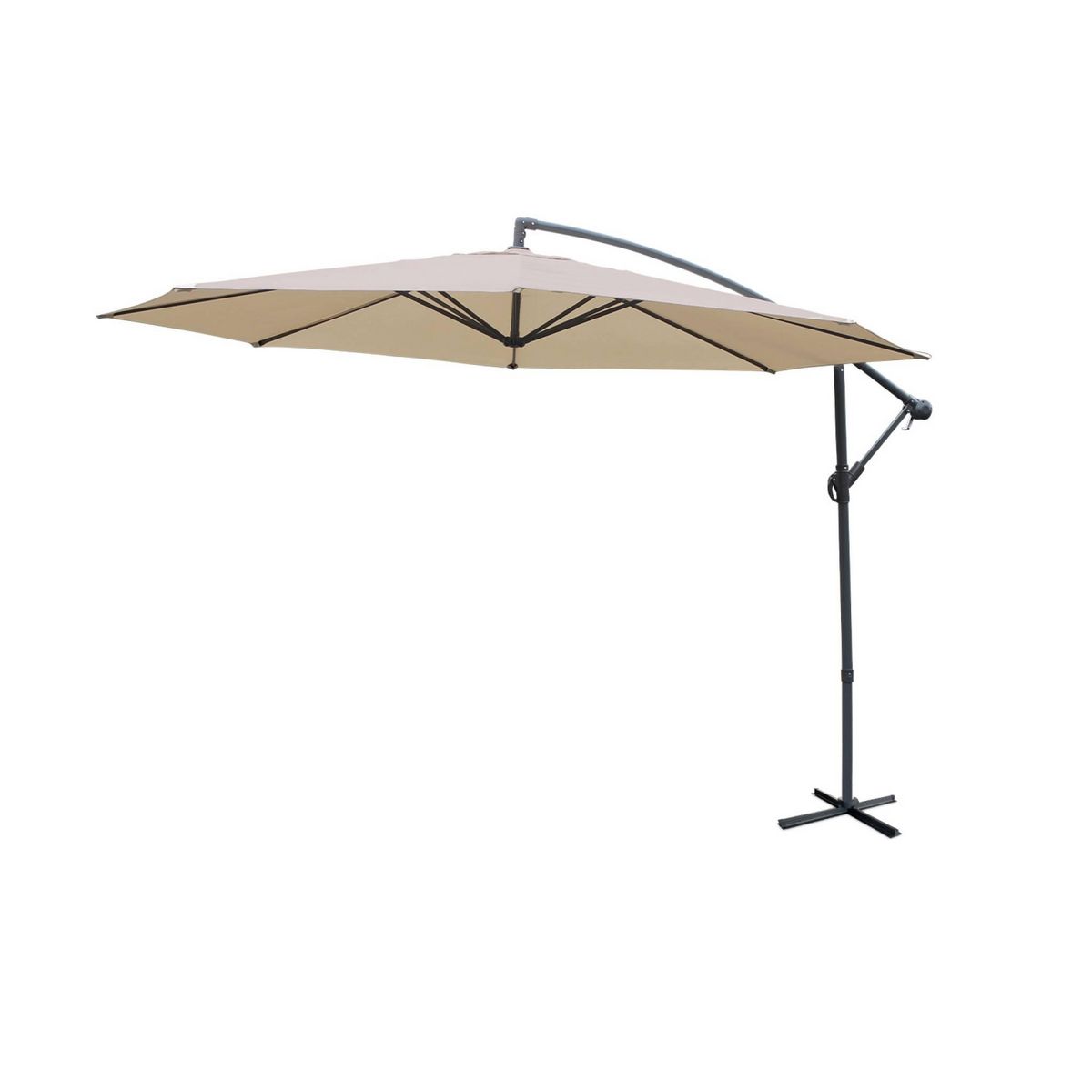 SWEEEK Parasol déporté rond Hardelot diamètre 350cm excentré  8 baleines
