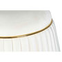 Voir la diapositive 4 : Paris Prix Pouf Rond Design  Doric  53cm Ivoire & Or
