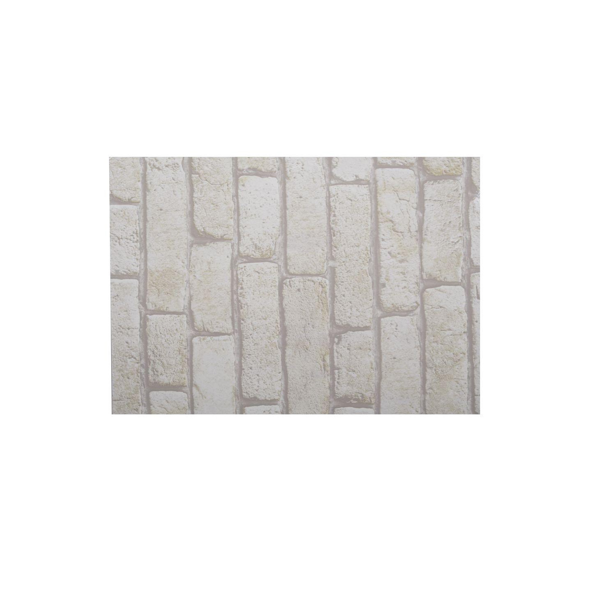HABITABLE Adhésif décoratif pour meuble brique - 200 x 45 cm - blanc