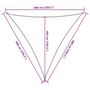 Voir la diapositive 6 : VIDAXL Voile d'ombrage 160 g/m^2 Marron 6x6x6 m PEHD