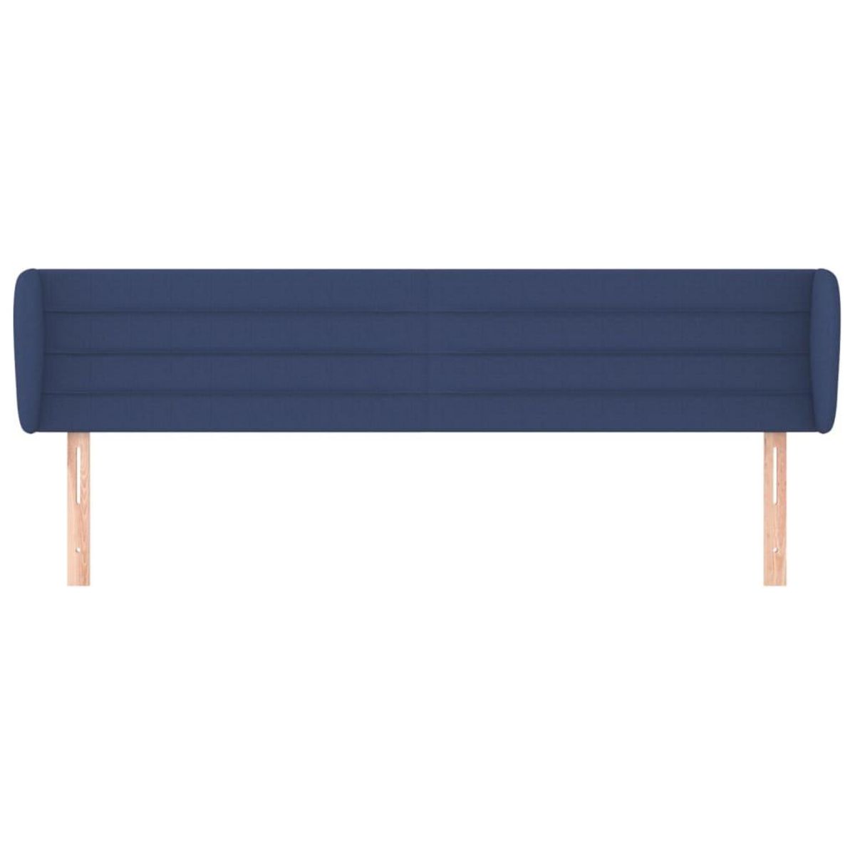 VIDAXL Tete de lit avec oreilles Bleu 203x23x78/88 cm Tissu